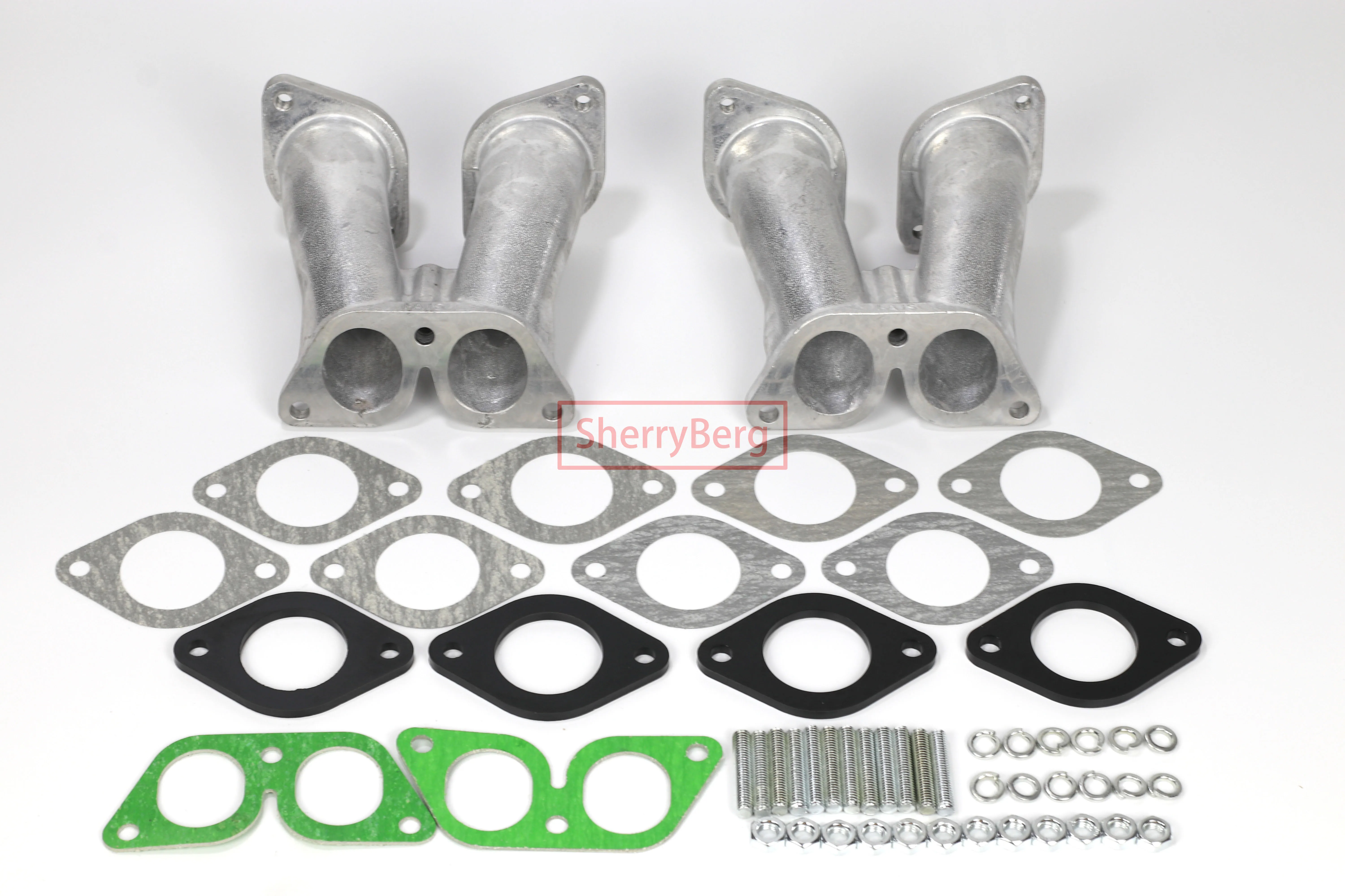 

sherryberg Twin DUAL INTAKE MANIFOLD KIT for Porsche 356/912 CB Performance Weber Dellorto inlet manifolds for IDF/DRLA Carb