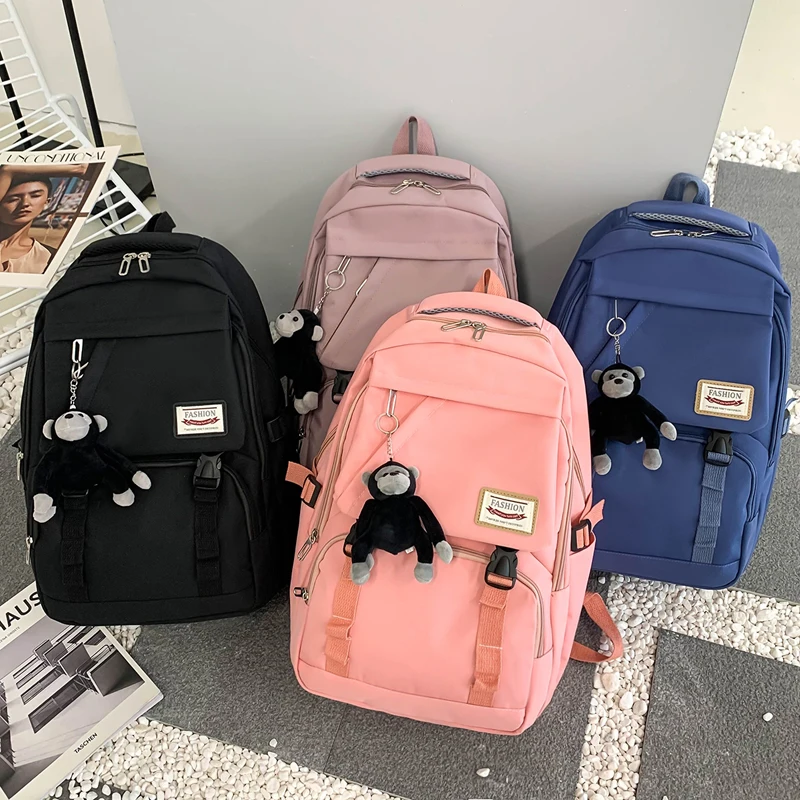 

Fashion Women Backpack Nylon Anti-theft kids' backpack School Bag For Teenager Girls Black Boy School Children's Backapck Female