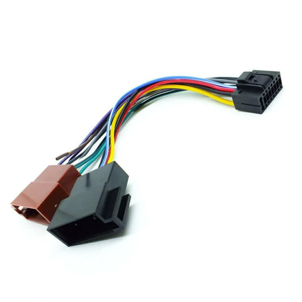 16 Pin Car Radio Adapter Plug Cable Fit for various car radio models requiring a 16-pin ISO connector replacement