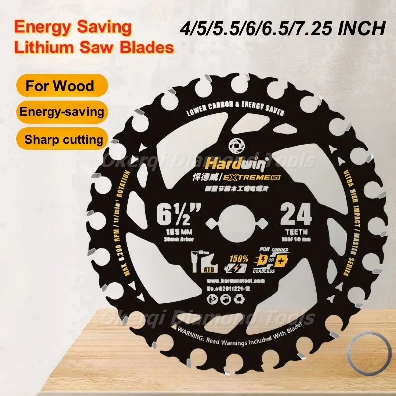 4/5/5.5/6/6.5/7.25 Inch Energy Saving Lithium Saw Blades Energy Efficient Lithium Wood Cutting Circular Saw Blade Woodworking