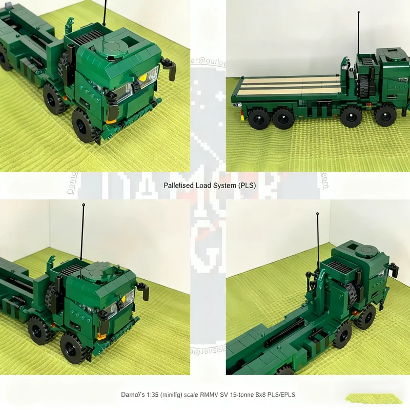 823개 MOC RMMV 팔레타이즈드 로드 PLS 강화형 EPLS 해리 모델 블록 장난감 크리스마스 선물 건축 아이디어 교육용