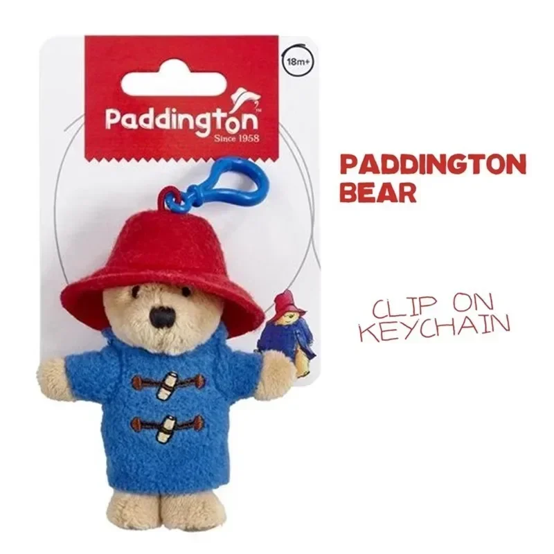 New Cute Paddington Bear Plush Doll Key Chain Chain School Bag Pendant Accessories Small Pendant Children's Plush Toy 11x4x2cm