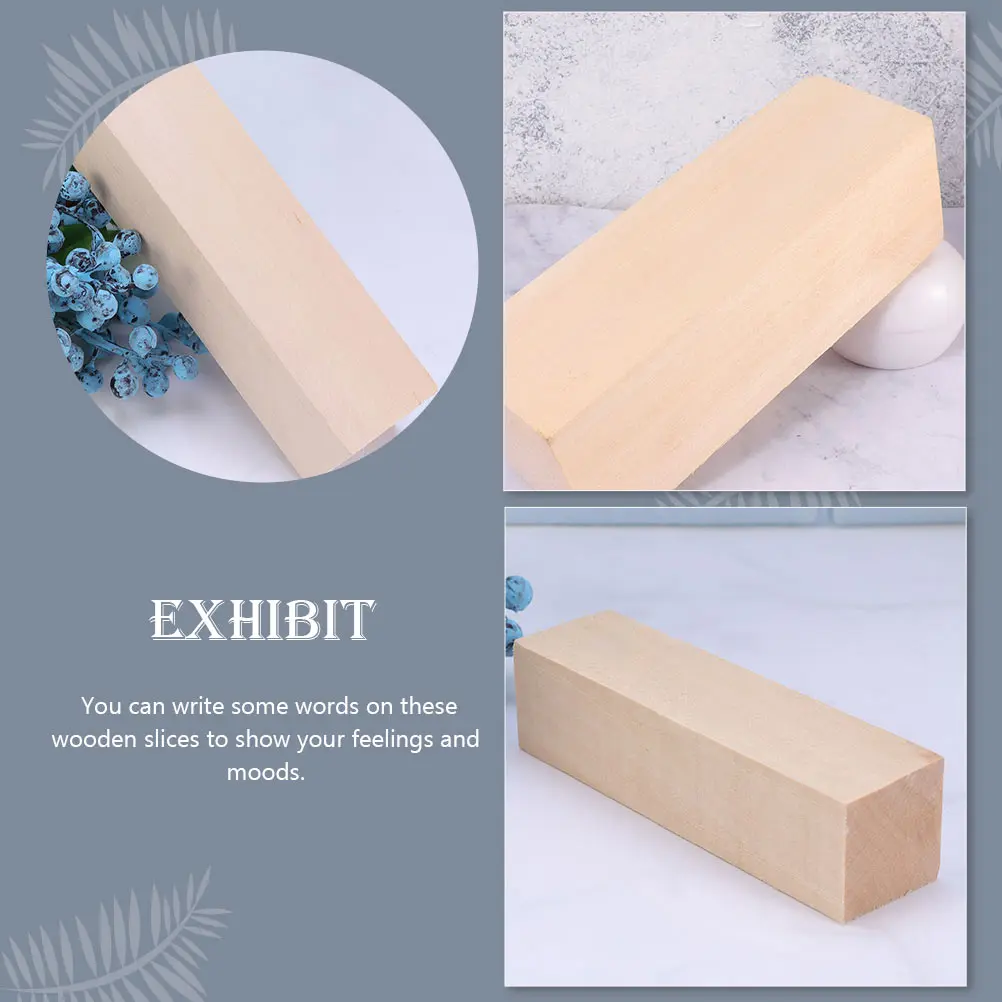 

10 Pcs Wood Planks Small Blocks for Craft Crafting Ordinary Pyrography Blanks Basswood DIY Board