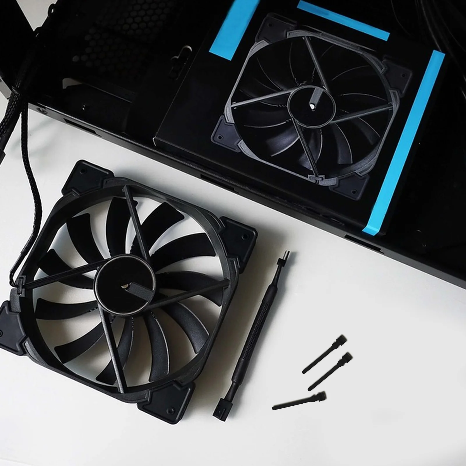 

50pcs Fan Shock Absorbing Rubber Nails Splitter Case Black Small Hardware Accessories Computer Fan Pc Screws Replacement Parts