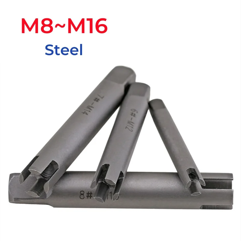 

M8 M12 M14 M16 Ушколенный экстрактор для метчиков, инструмент для удаления сломанного винта, набор гаечных ключей, сверло, экстрактор сломанного метчика