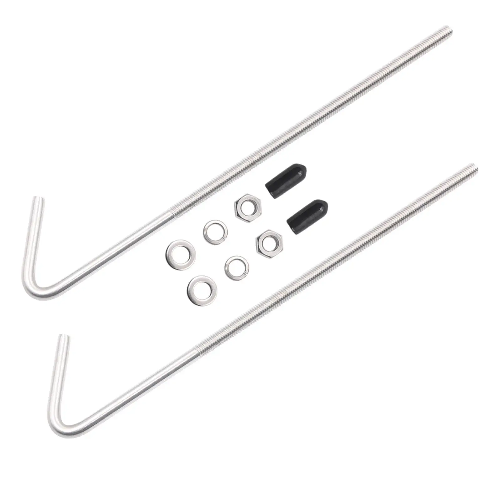 Battery Hold Down J Hook Kit 8 Inch Durable 304 Stainless Steel Car Battery Terminal Cover Fastener for Car Truck SUV