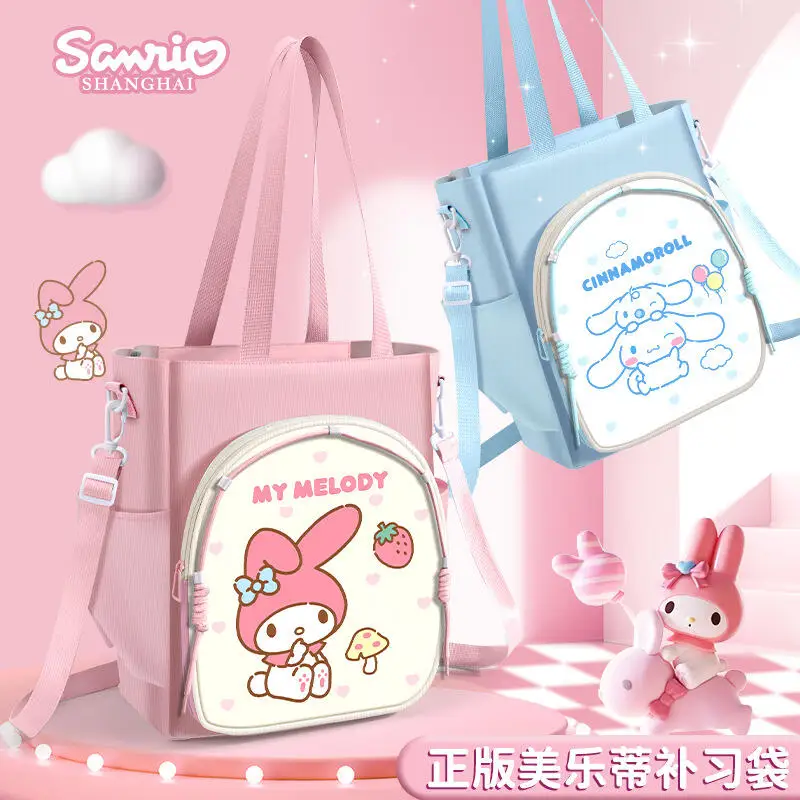 

Милая сумка Hello Kitty для студентов, большая вместительная сумка-тоут для занятий, портативная художественная сумка для девочек на каждый день