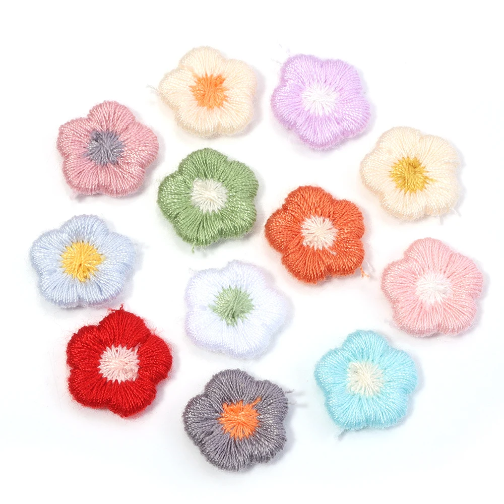 50 ピース/ロットミニ梅の花の花刺繍パッチ服生地アップリケ - Embroidery Flower Pattern のレビューと価格