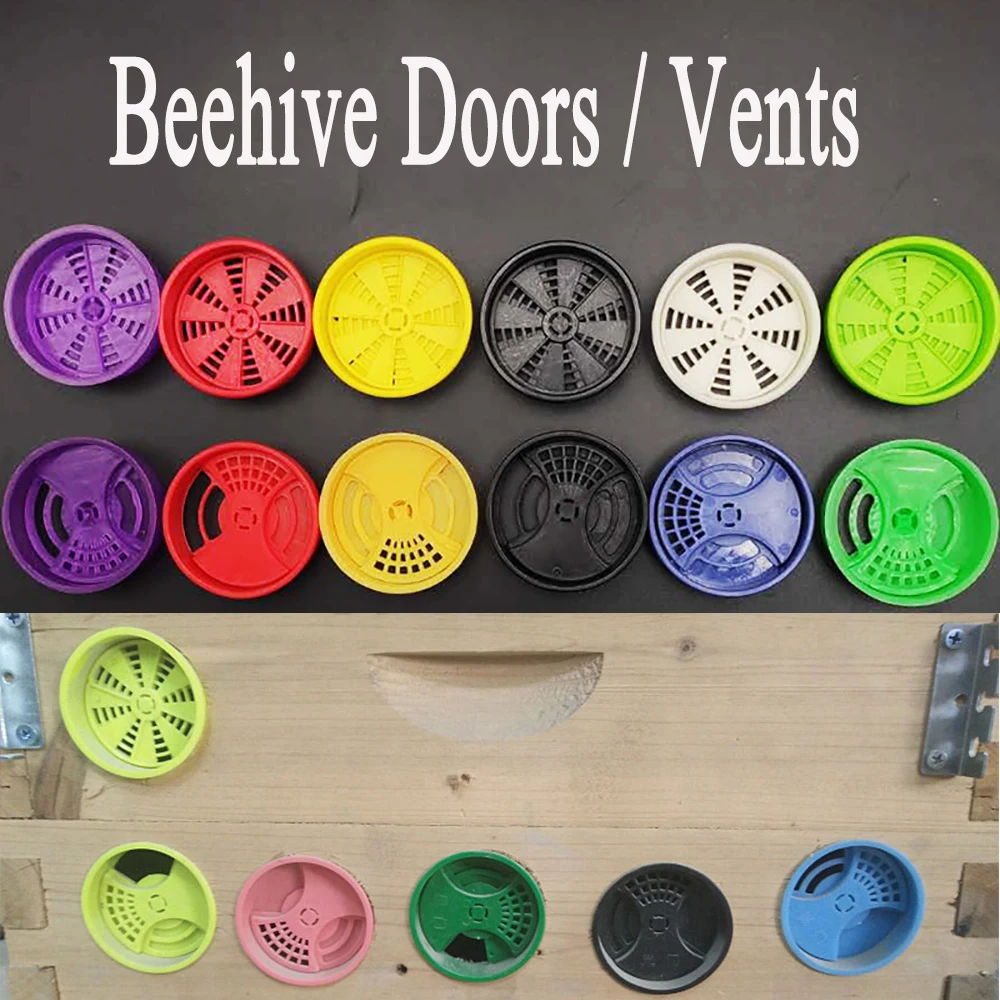 Beehive Nest Door Plastic Multifunctional Ventilation Exit Entrance Round Disc 53mm Standard Beekeeping Bee Tools Supplies