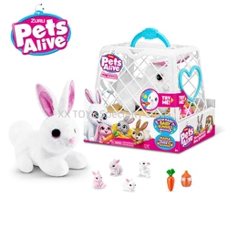 ZURU Pets Alive Mama Bunny & Baby Surprise Electronic Pet Interactive Plush Toys with Sound Children's Companion Pet Cute Bunny