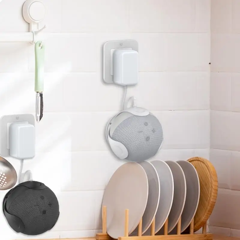 Wall Mount Holder Stand For Amazon Alexa Echo Dot 4th Space Saving Bracket Assistants For Smart Speaker Accessory