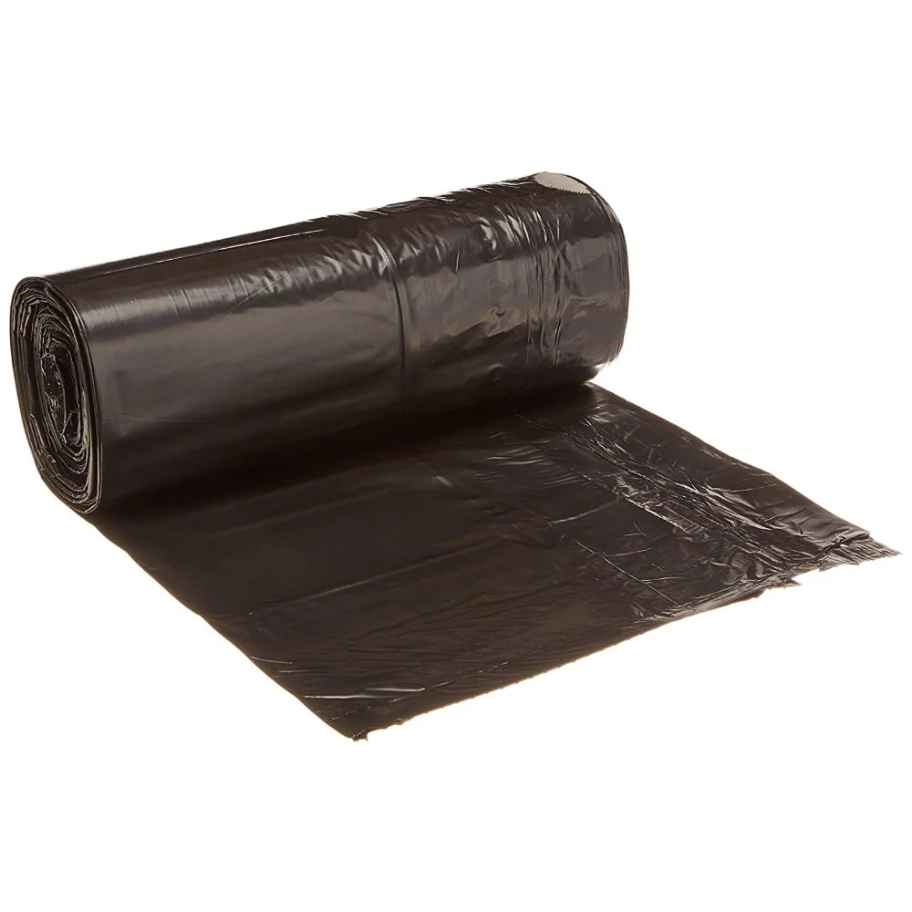 45-55 جالون 1.25 مل أكياس القمامة السوداء الأربطة تناسب علب الغاشمة 40 × 45 بوصة حزمة من 100 البلدية الصناعية التجارية