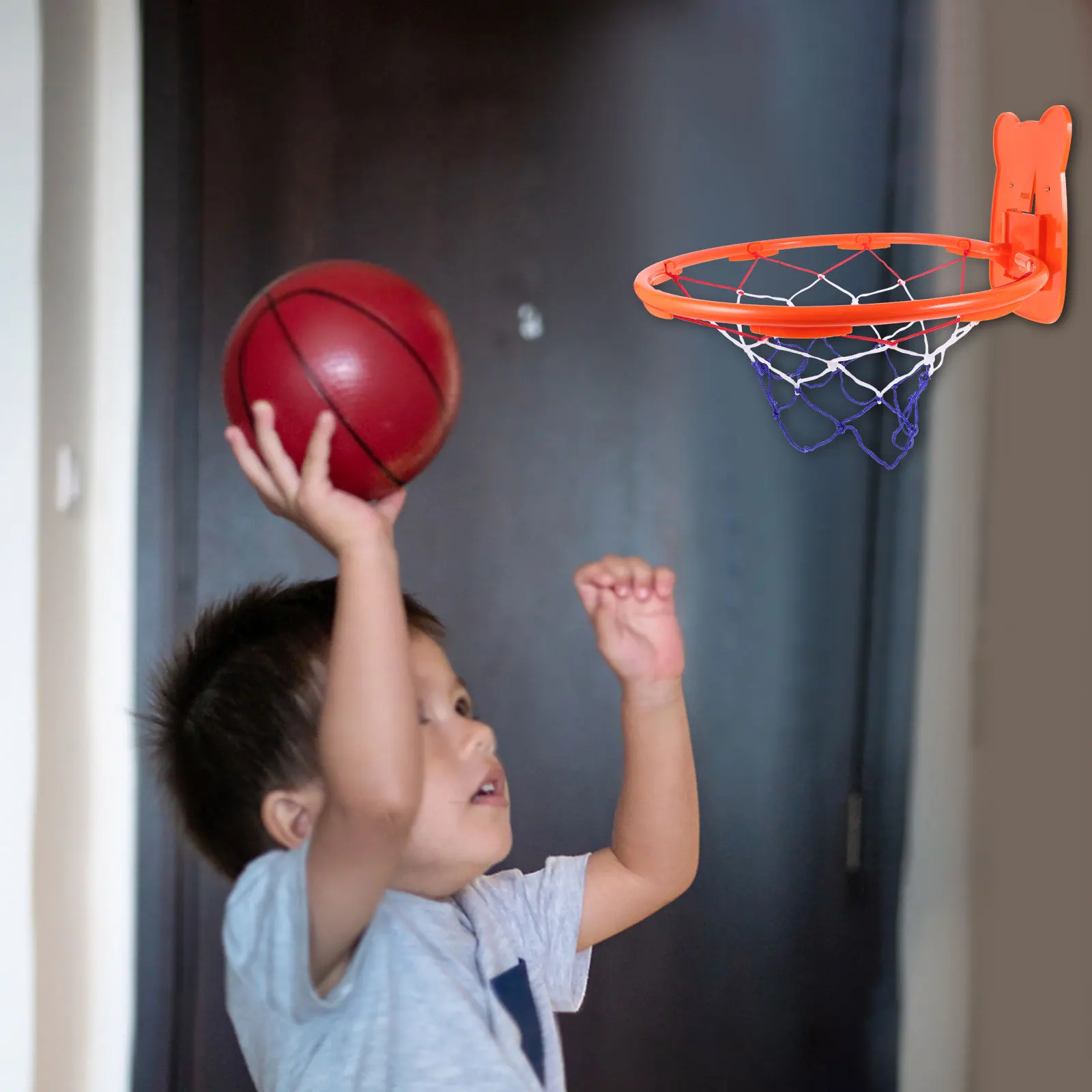 Cadre de cerceau de basket-ball mural pour chambre à coucher, jante suspendue intérieure, jouet pour enfants, modèle pour enfants