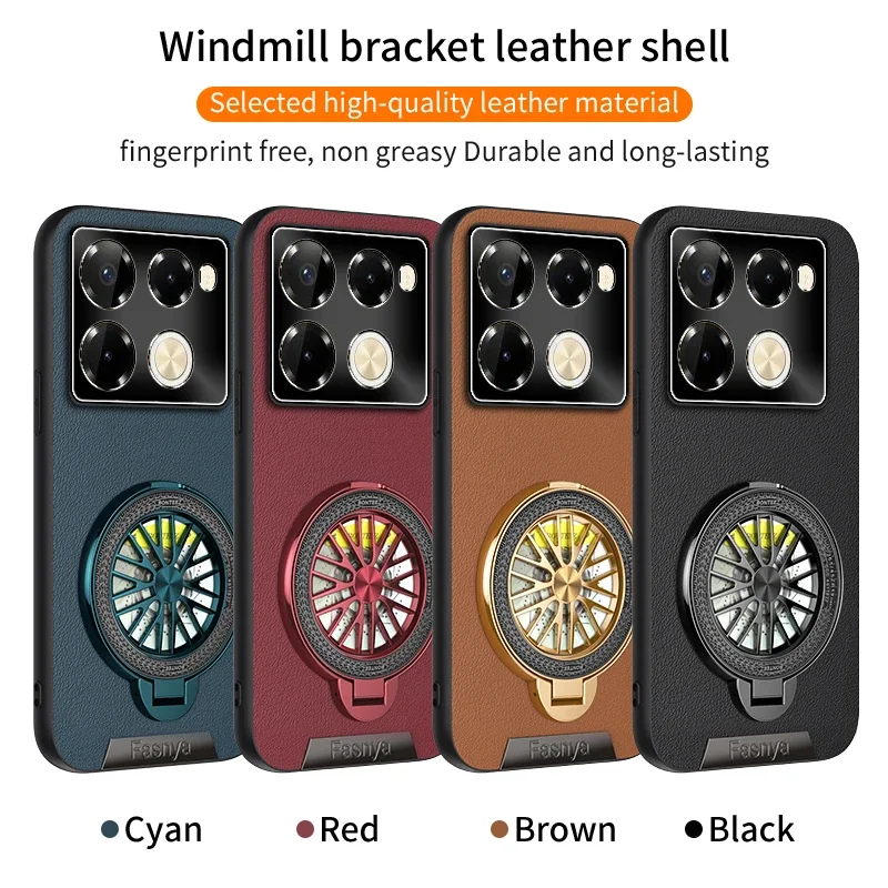 

Металлический защитный мягкий силиконовый чехол для объектива, кожаные чехлы для Infinix Note 40 30 Pro Plus 4G 5G, кронштейн со встроенным держателем, чехол для телефона