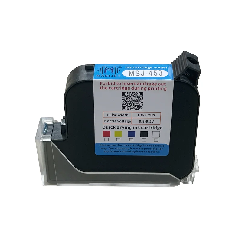 

Simple Quick Drying 12.7/25.4mm Inkjet Cartridge with Large Nozzle New Condition Solvent Ink Easy Installation Handheld Ink Tank