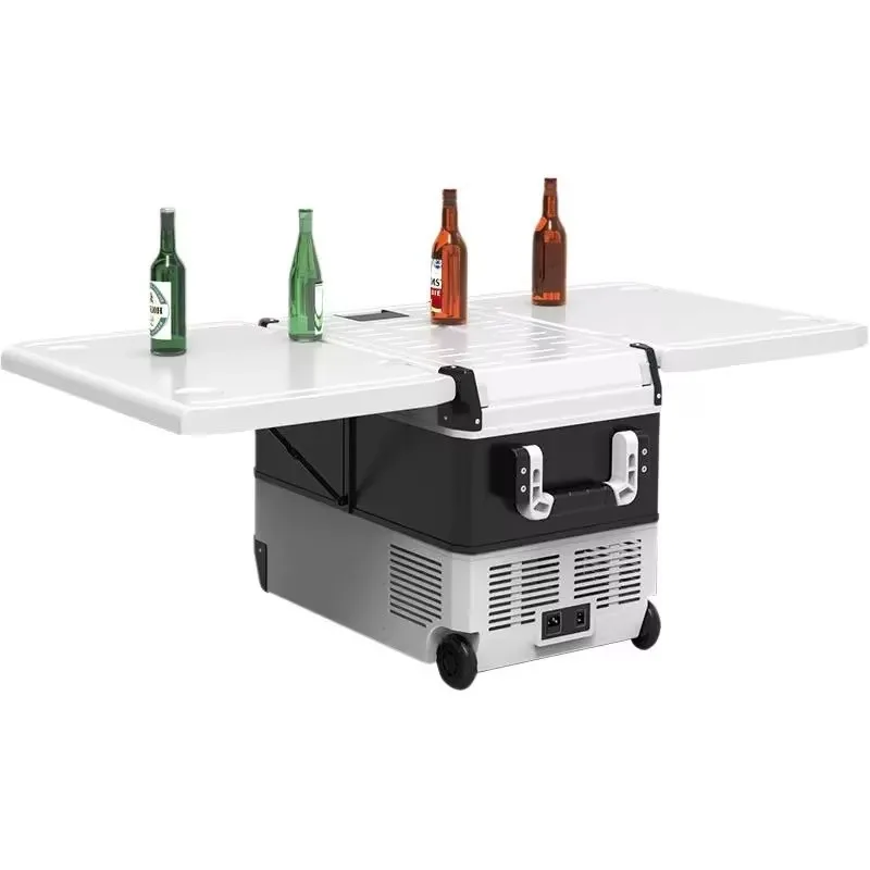 ثلاجة سيارة سعة 45 لترًا مع ضاغط تبريد 12 فولت، ثلاجة مركبة خارجية متعددة الوظائف