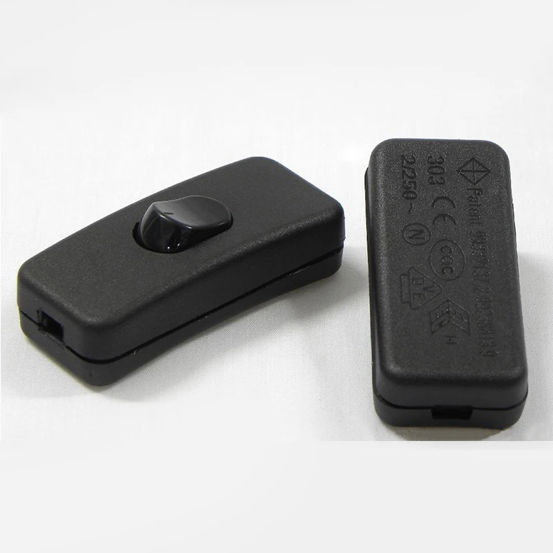 テーブルデスクランプコードトグルロッカースイッチライトスイッチAC 250Vオン/オフ制御LEDライト配線電気スイッチ