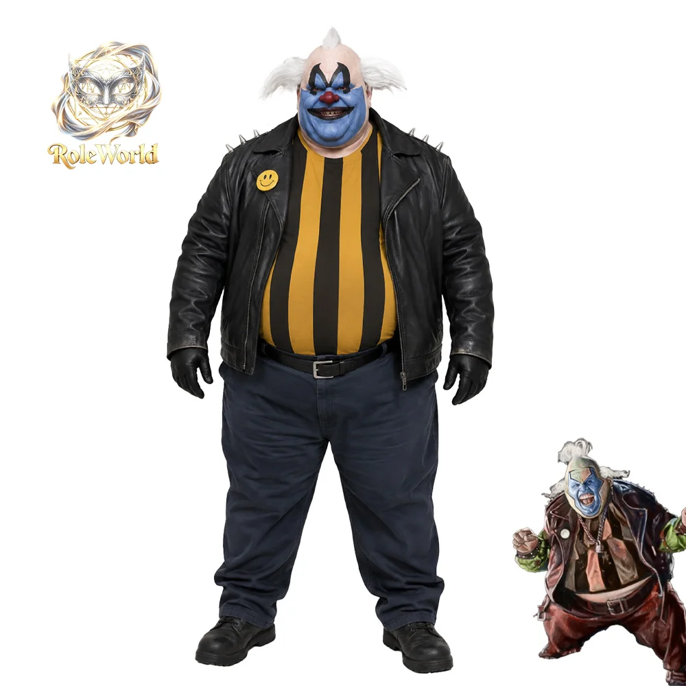 Hell Blasphemer Clown Cosplay Costume Spawn Hell Blasphemer Clown Full Outfit for Halloween Cosplay Party Men
