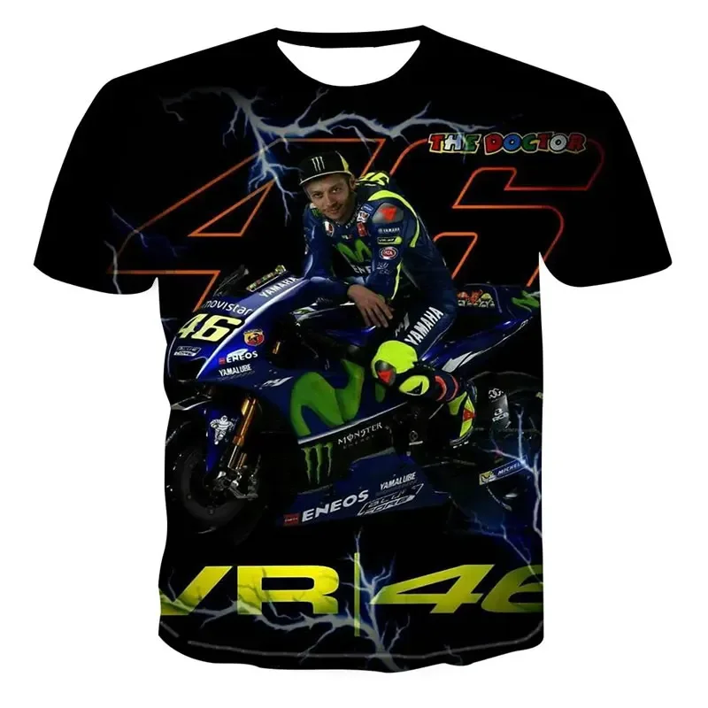 Motorcycle Racer Graphic T Shirts For Men 3D Print Cool Locomotive Pattern T-shirt Summer Fashion Casual Streetwear Tees