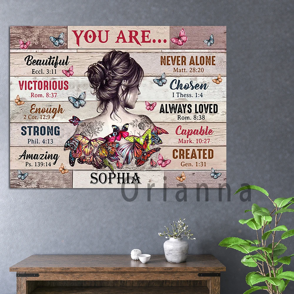 You'Re Never Alone - Custom Name Vintage Poster Wall Art Canvas Painting Art Prints Modular Pictures For Living Room Home Decor