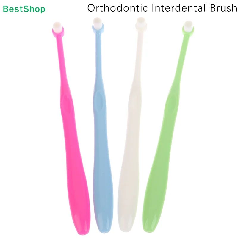 ♥Single Tuft Orthodontic Toothbrush, Precision Interdental Brush for Braces, Brackets & Deep Cleaning