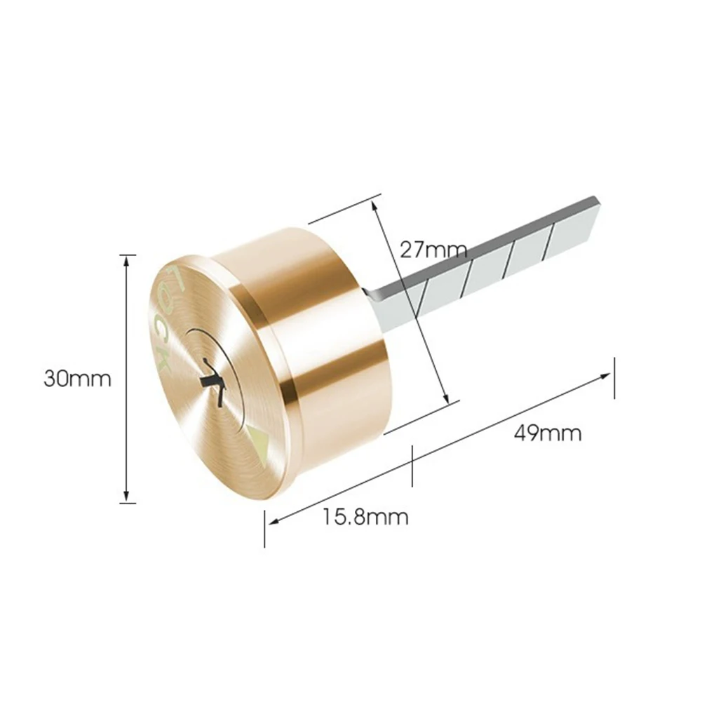 Mechanical Door Lock Cylinder with Drill Proof and Pry Proof Design for Home Wooden Door Security Applications
