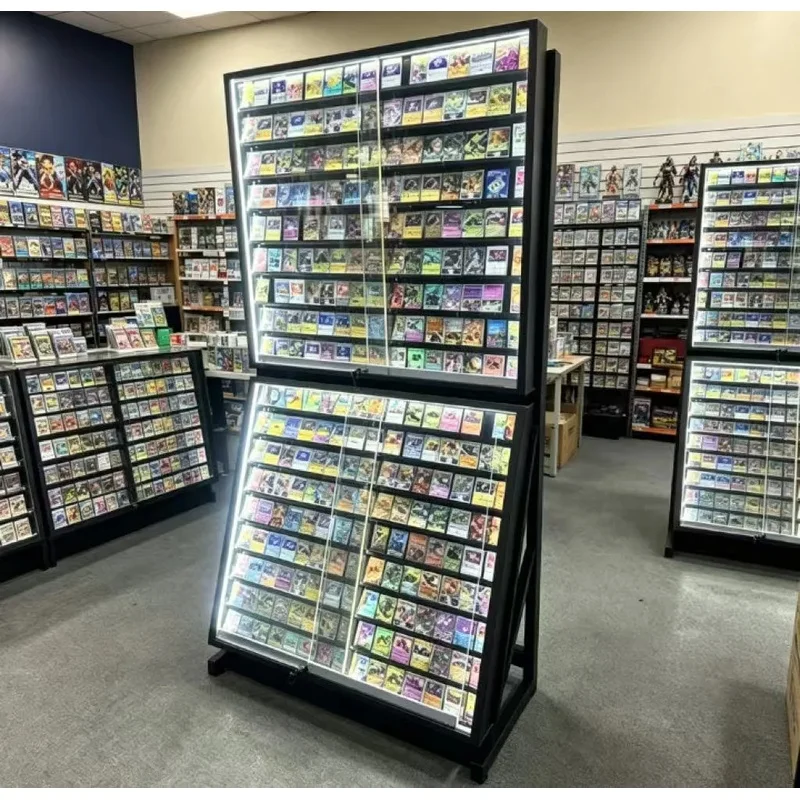 custom.TCG Po Kemoo Collectible Card Display Stand Metal Acrylic Baseball Sports Card Display Anime Trading Card Display Ra