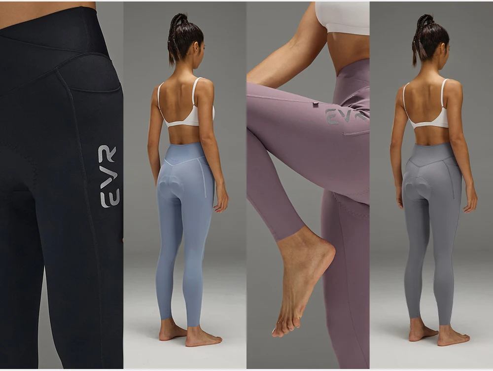 EVR Damen-Radhose mit Doppelpfeilpolsterung, Outdoor-Stoßdämpfende Dünne Radhose für Mountainbike und Rennrad – Detail 6