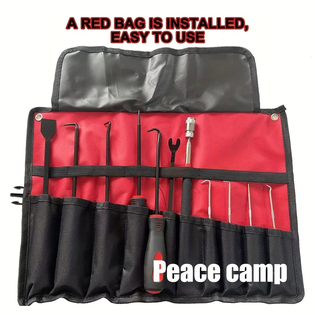 مجموعة خطاف اختيار دقيقة للسيارة مع مكشطة 4 قطع/11 قطعة أدوات إلكترونيات السيارات مواد عالية الجودة تصميم مانع للانزلاق Amagi #1