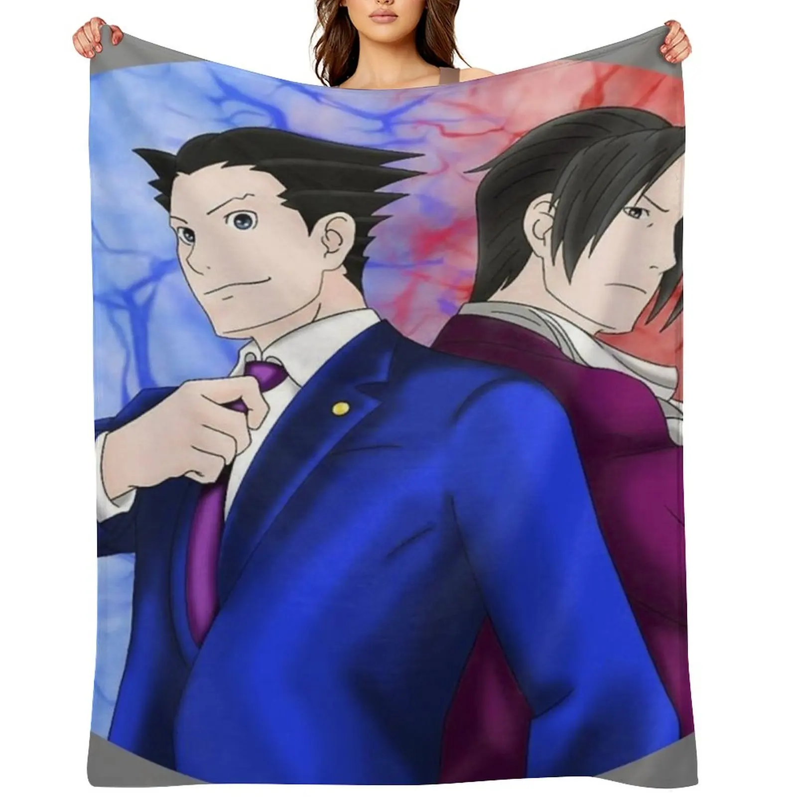 

Phoenix Wright and Miles Edgeworth Throw Blanket for babies Soft Beds Comforter for winter Blankets