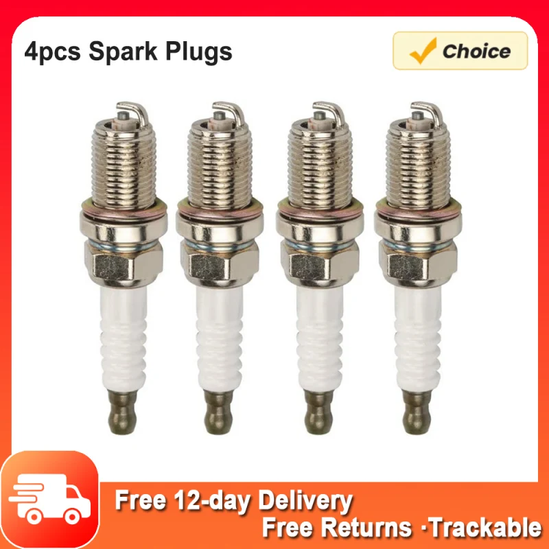 4 PCS Spark Plugs Replacement for Champion RC12YC Briggs and Stratton132 12-S JD M78543 531308128 Lawn Mower Engine Spark Plugs