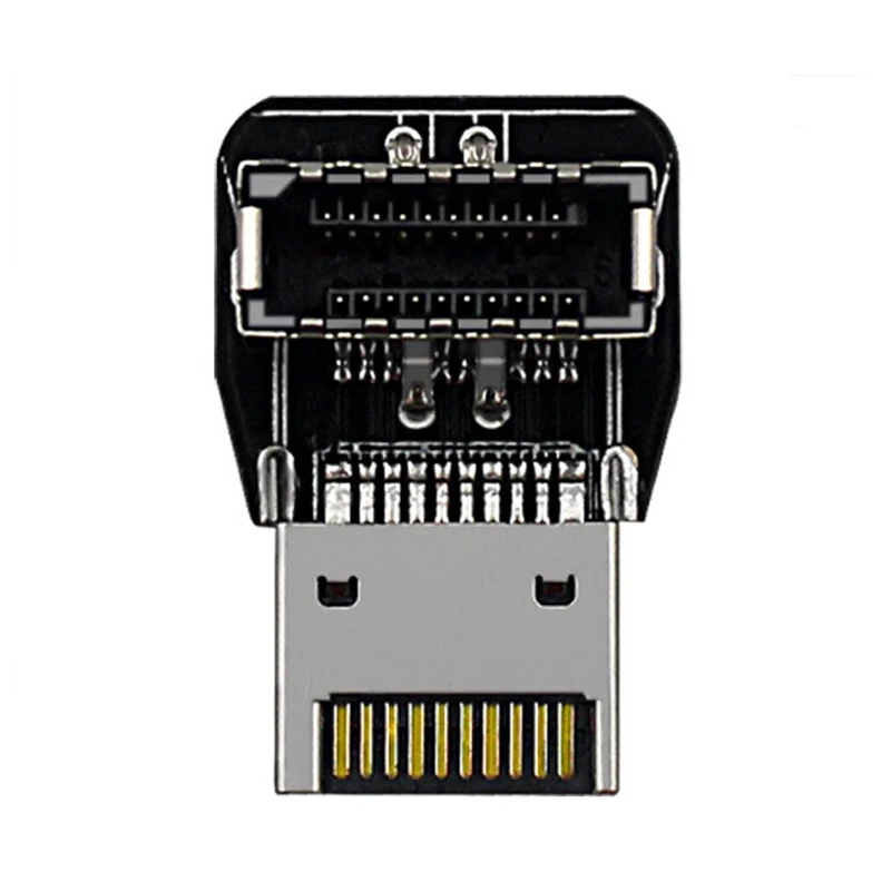 USB Connector Adapter USB3.1 Type-E 90 Degree Converter Adapter Case Front Type C Socket Desktop Computer Motherboard Connector