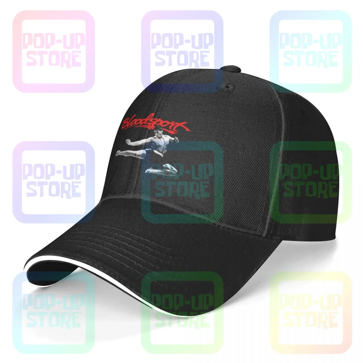 Bloodsport Van Damme Movie Funko 80S Kumite Frank Dux Sandwich Cap Baseball Cap Trucker Hat Splicing