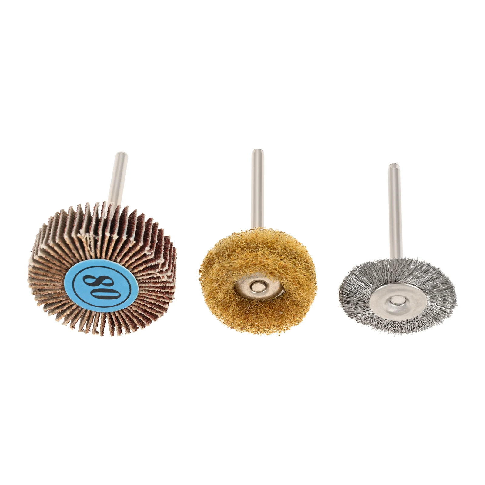 120pcs/set Abrasive Flap Wheel Buffing Polishing Wheel Wire Brushes 1/8