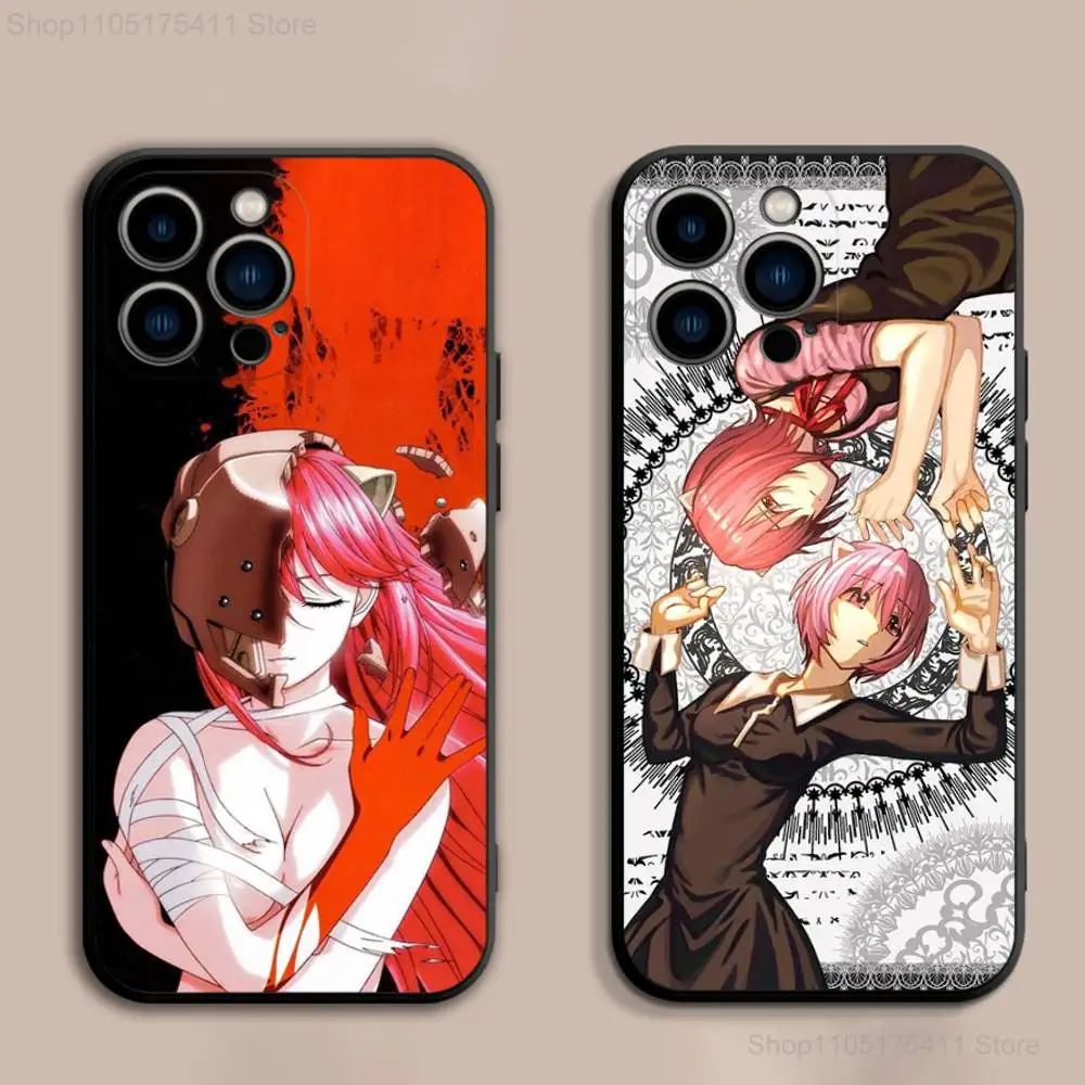 

E-Elfen L-Lied NaNa Phone Case For iPhone 17,16,15,14,13,12,Pro,Max,Plus,E,SE4,Air,Mini Black Soft Cover