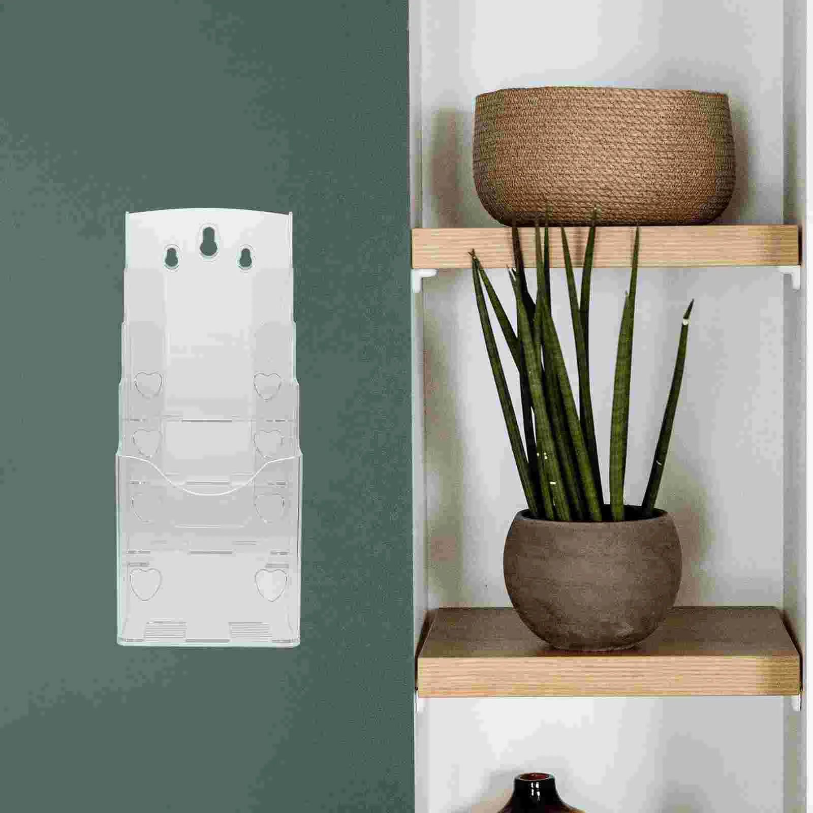 Sticker Display Stand Folding Rack Flyer Holder Manager Clear Pamphlet Transparent Acrylic Brochure