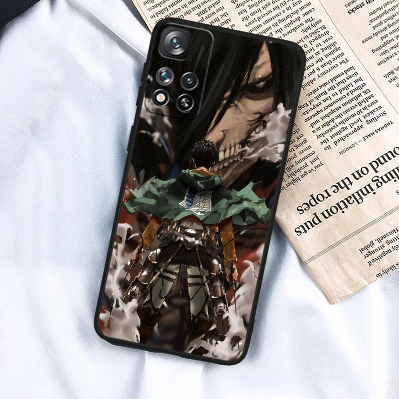 Angriff auf Titan Anime für Xiaomi Redmi K60 12C 12 11a A1 11 10c 10x9t 9c 9at 8a Pro Silikon schwarz Handy hülle