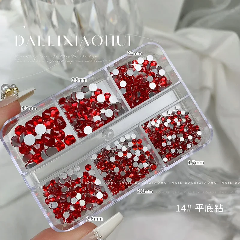 

Mixed Color Flatback Round Rhinestones Kit, Boxed Nail Art Crystal Beads, Multi-size Glitter Gems for Nail Decoration, DIY Crafts, Phone Case, Bulk Wholesale Available