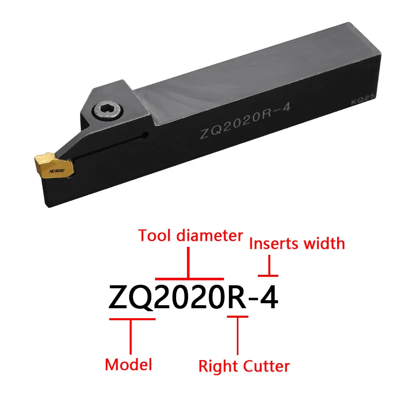 ZQ Dụng Cụ 16 20 25 32MM Grooving Dụng Cụ Xoay ZQ1616 ZQ2020 ZQ2525 ZQ3232 Làm Khe Rộng 2/3/4/5/6Mm CNC Bên Ngoài Máy Cắt