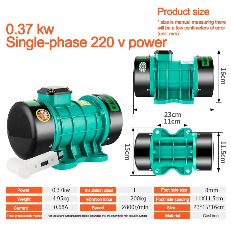 Imagem -03 - Máquina Vibratória de Concreto Plano Anexada Motor Monofásico ou Trifásico Ferramentas Manuais de Construção para Construção e Pontes 220 v 380v