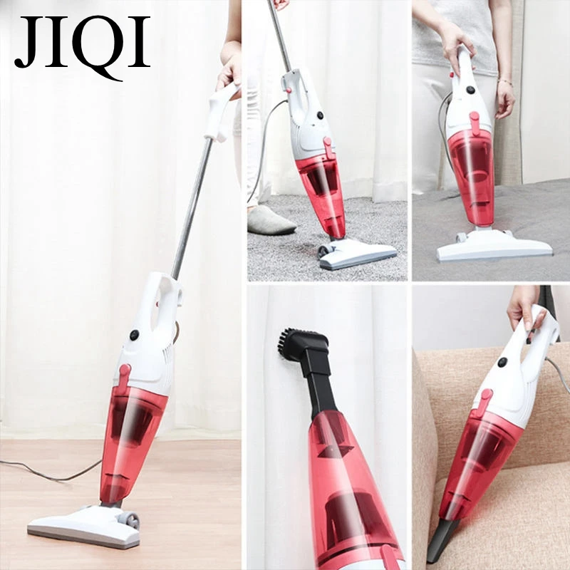 JIQI Vacuum cleaner home ultra quiet hand-held small power carpet small power 0.8L 600W Three kinds of  head