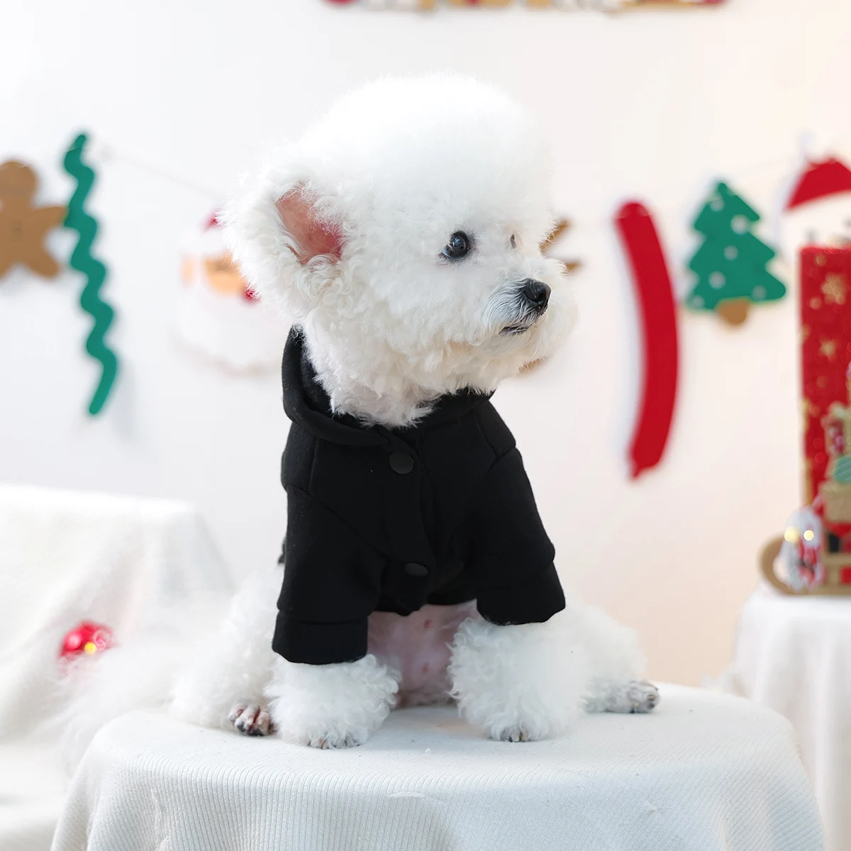 عيد الميلاد مساعد سترة لطيف الحيوانات الأليفة جو احتفالي الملابس القط الكلب الخريف والشتاء الدافئة هوديي