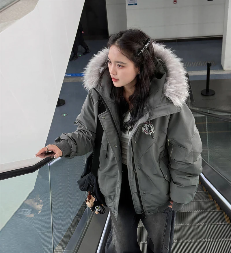 Parka's Dames Longues Herfst Modaal Gemengd Gevoerd Afslanken Ingericht Verticale Tailleband Dichtgeknoopt Drukknoop O-hals Verlengde zoom Effen