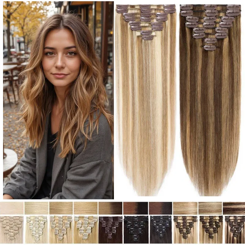 custom-weight-clip-in-hair-extensions-100-human-hair-7-pieces-straight-hair-weft-your-color-length