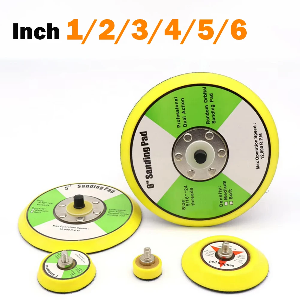 

1/2/3/4/5/6 Inch Polishing Sanding Pad Pneumatic Sander Disc Backer Plate Hook&Loop 25~150MM Thread Dremel Grinder Rotary Tool