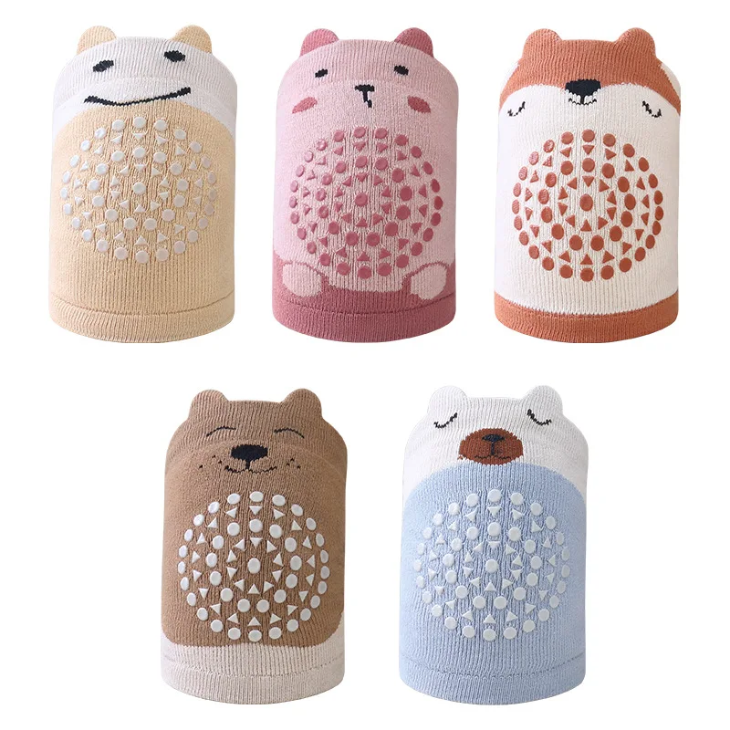 Safety Protector Cotton Leg Warmer 1Pairs Baby Knee Pads Toddler Crawling Anti-Slip Kneepads Unisex Boy Girl Elbow Cushion Pad