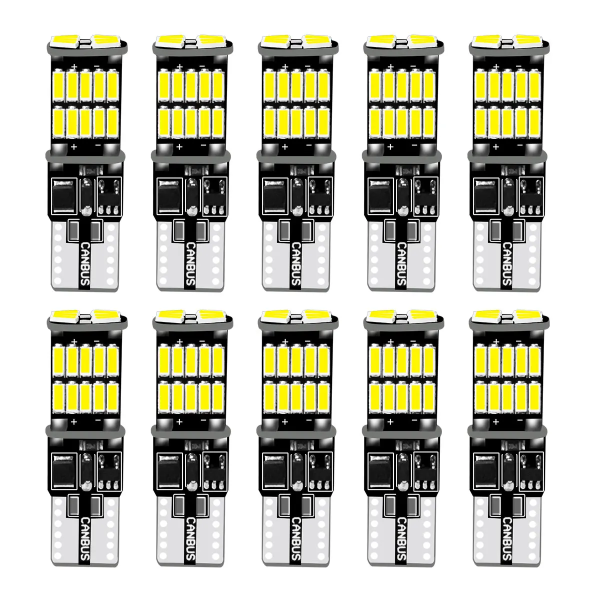 4/10 PCS LED Super Helle T10 W5W Lampen Canbus 12V/24V Gelb Grün Weiß Auto Innen Dome Courtesy Stamm Kennzeichen Lichter