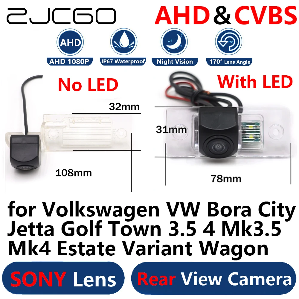 AHD 1080P Parking Backup Reverse Rear view Camera for Volkswagen VW Bora City Jetta Golf Town 3.5 4 Mk3.5 Mk4 Estate Variant