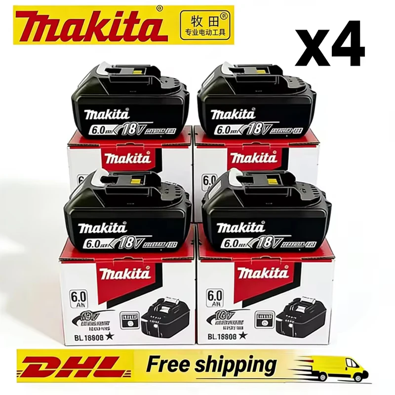 100% Original Makita 6Ah für Makita 18V Akku BL1860B BL1840 BL1830B BL1850B BL1850 BL1860 BL1815 Ersatz-Lithium-Akku