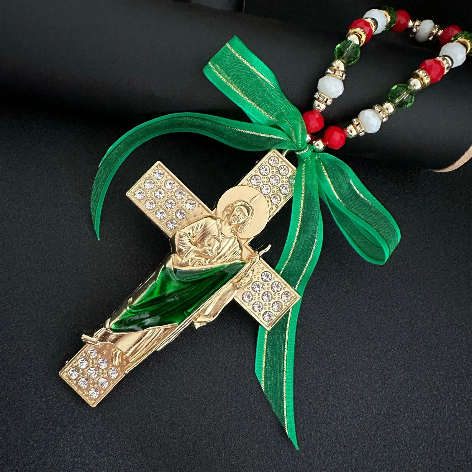 

Virgin Mary / Saint Jude Protection Blessing Charm Catholic Handmade Jewelry Gift Charms Car Hanging Charm for Men Women